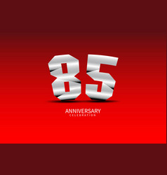 85 Year Anniversary Celebration Logo Silver