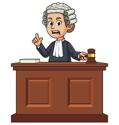 Annoyed Female Judge Behind Courtroom Bench