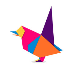 Bird Origami Abstract Colorful Vibrant Logo