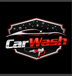 Car Wash And Auto Detailing Logo With Buffer