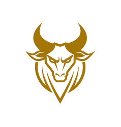 Golden Bull Logo Icon Art