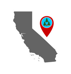 Map California And Pin With Fire Warning