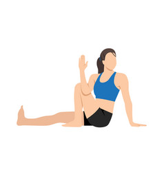 Woman Doing Sage Marichi Pose C Variation