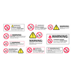 Choking Warning Hazard Forbidden Sign Sticker