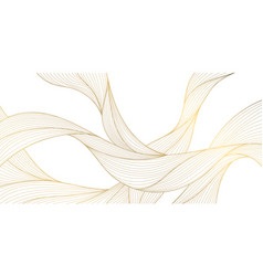 Line Luxury Golden Waves Abstract