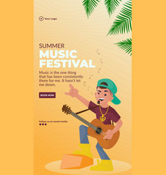 Summer Music Festival Portrait Template Design