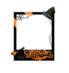 Creepy Halloween Photo Frame Template Design