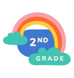 2nd Grade Rainbow Label