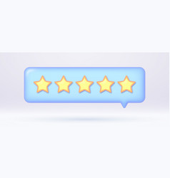 3d Five Star Rating Speech Bubble Isolated On Gray