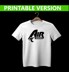 Air Typography Tshirt Design With Eps