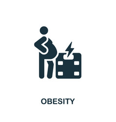 Odesity Icon Monochrome Simple Detox Diet Icon