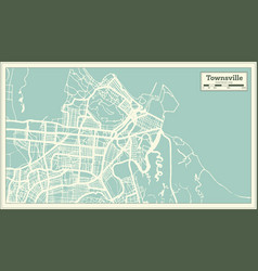 Townsville Australia City Map In Retro Style