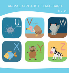 Animal Alphabet Printable Flash Cards