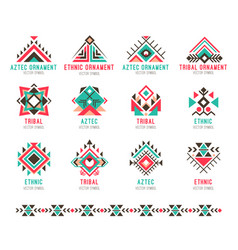 Native tribal icon set Royalty Free Vector Image