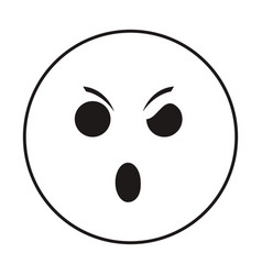 Emoticon Angry Face Isolated Icon