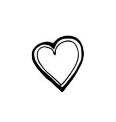 Heart White Background Black