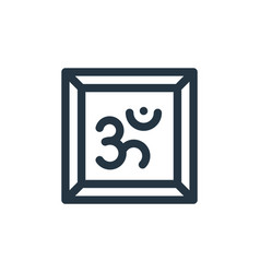 Hinduism Icon Editable Stroke