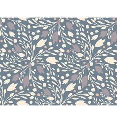 Organic Floral Pattern In Muted Cold Colors