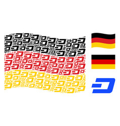 Waving Germany Flag Collage Of Dash Currency Items