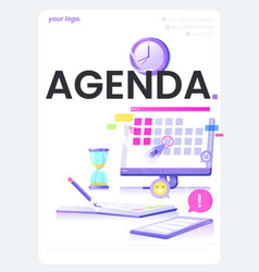 Agenda Website Concept Flyer The Monitor Screen