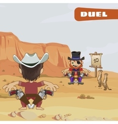 Duel Between Two Guys Characters Of The Wild West