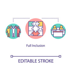 Full Inclusion Concept Icon Student Equality