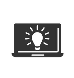 Laptop With Lightbulb Icon