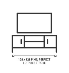 Tv Stand Pixel Perfect Linear Icon