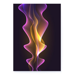 Flowing Multi Color Smoke Effect Blended Glowing