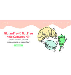 Gluten And Nut Free Keto Cupcakes Mix For Baking