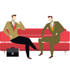 Business Man Having Conversation Flat Icon