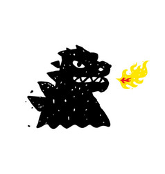 Logo Godzilla Dragon Flat Image