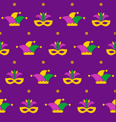 Mardi Gras Seamless Pattern With Masks