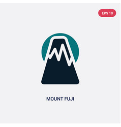 Two Color Mount Fuji Icon From Maps And Flags