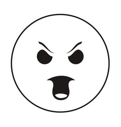 Emoticon Angry Face Isolated Icon