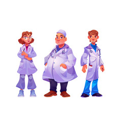 Cartoon Doctor Character Team