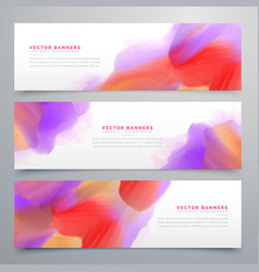 Vibrant Watercolor Web Headers Set Background