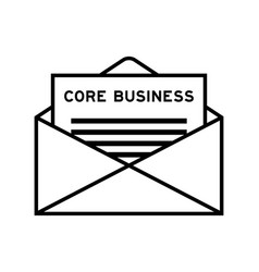 Envelope And Letter Sign With Word Core Businsess