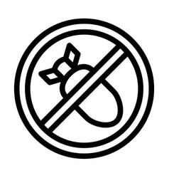 No War Thick Line Icon For Personal And