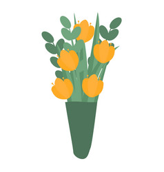 Fast Flower Delivery Bouquet Icon Cartoon