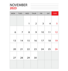 November 2023 - Calendar 2023 Template