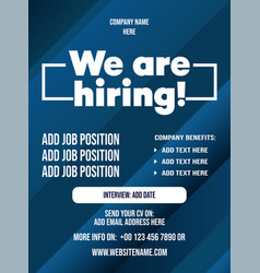 We Are Hiring Poster Flyer Design