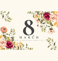 Beautiful Floral Women S Day Background Design