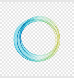 Blue Green Circle Transparent Abstract Lines