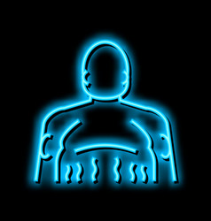 Cushing Disease Endocrinology Neon Glow Icon