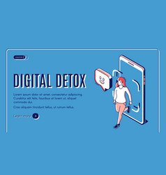 Digital Detox Woman Step Out Mobile Phone Screen