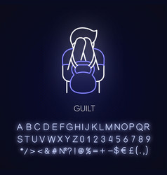 Guilt Neon Light Icon