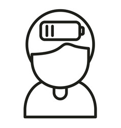 Low Battery Person Icon Outline Pill Drug