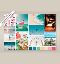 Summer Photo Collage Moodboard Template