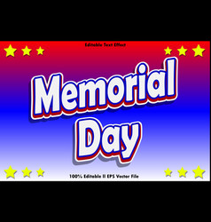 Memorial Day Editable Text Effect